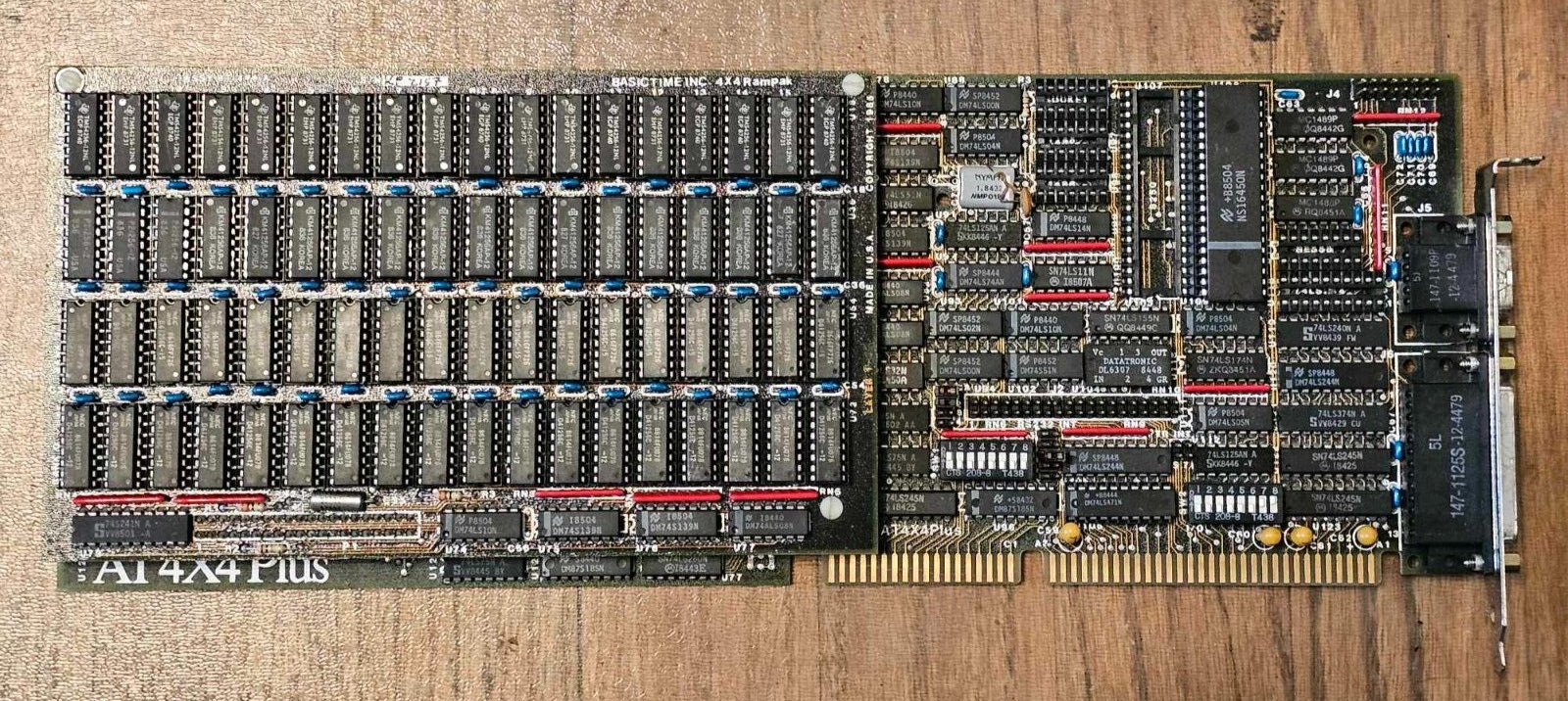 Vintage Rare 386 AT 4X4 Plus with 4X4 RamPak Expansion Memory Multi/IO ISA Card