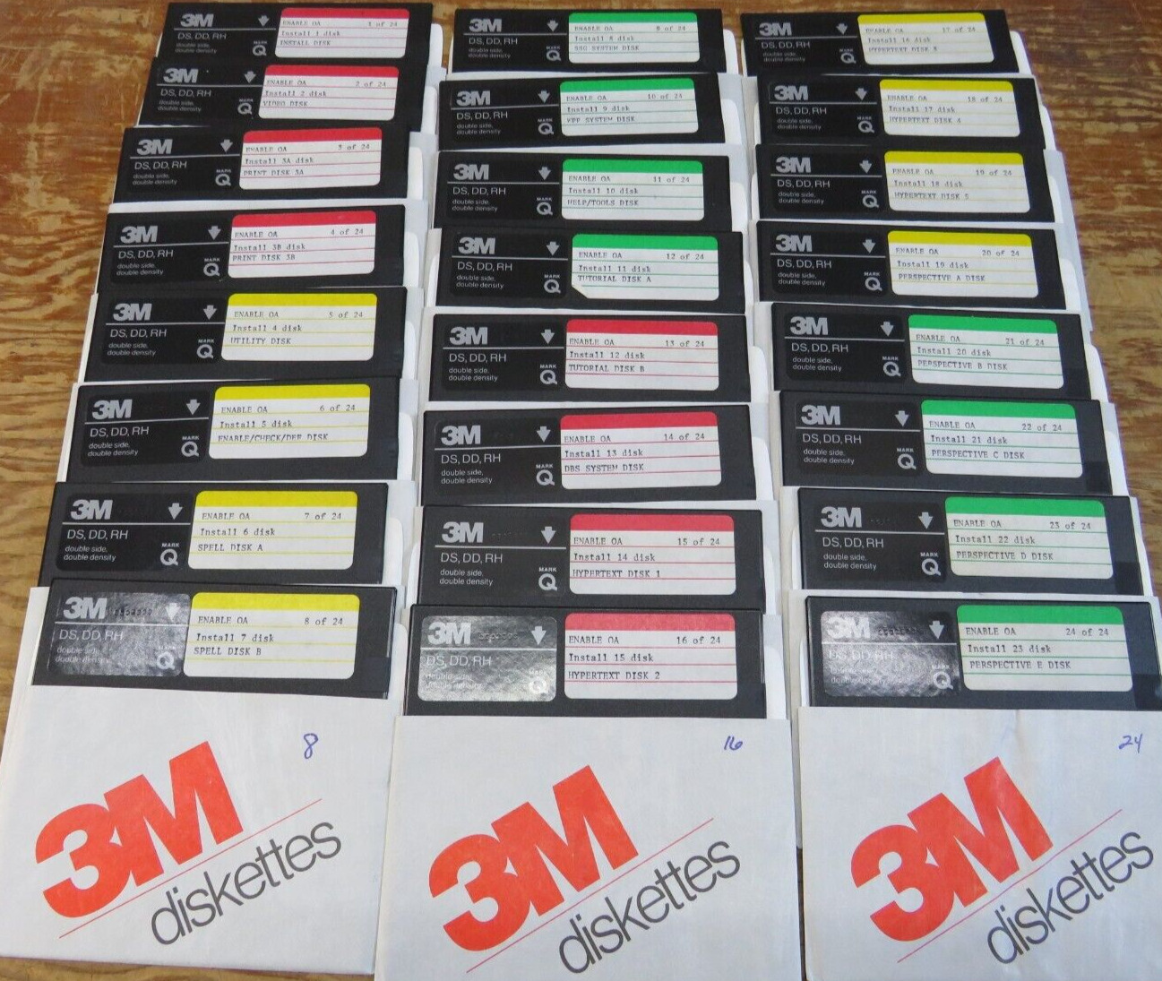 Vintage 3M Enable OA Office Automation 5.25 Floppy Disks Computer PC