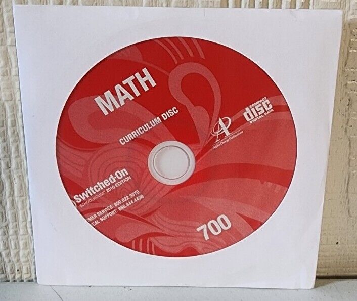 Switched on Schoolhouse 7th grade Math Curriculum Disc SOS
