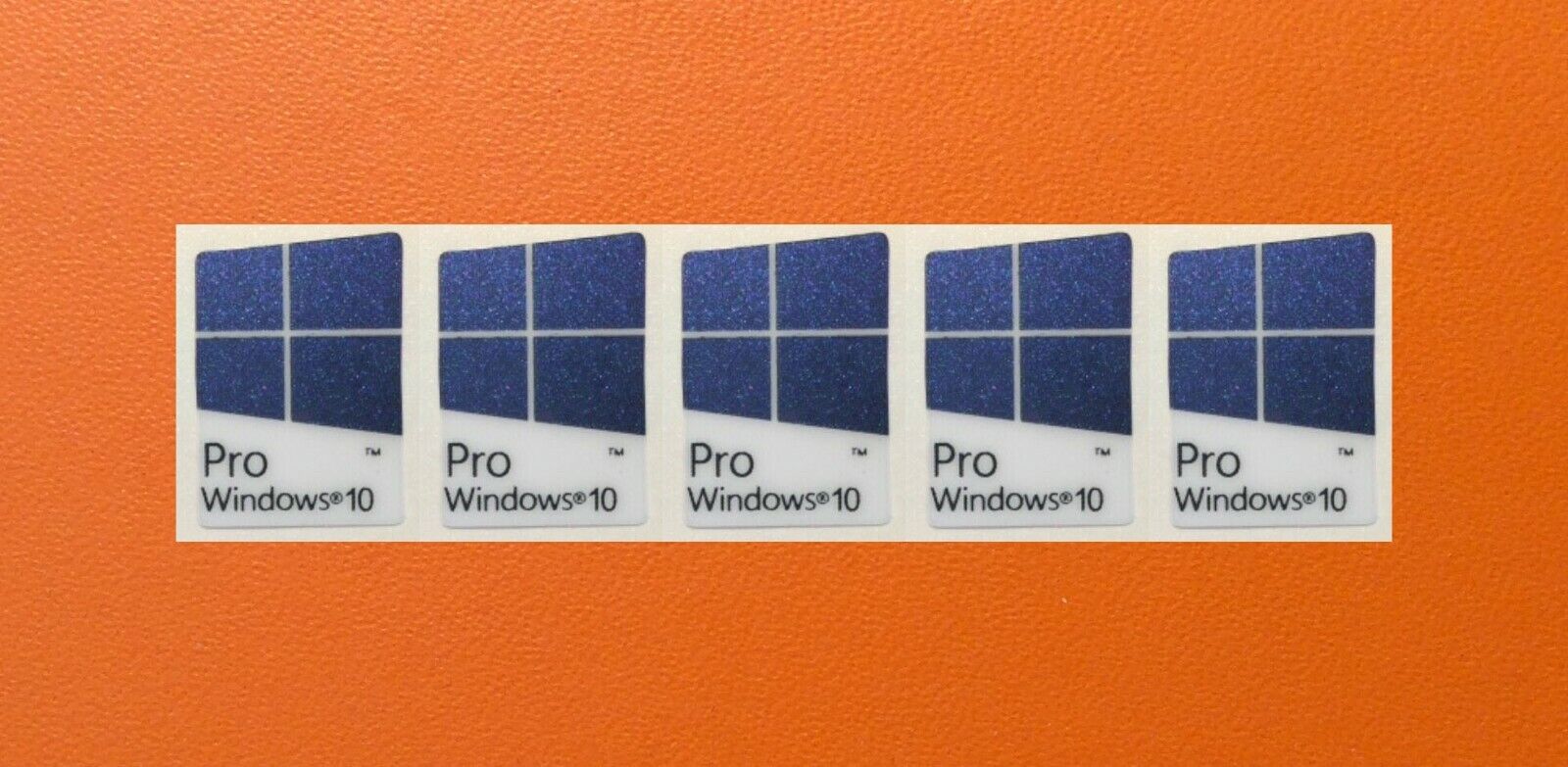 5 pcs Window 10 Pro violet fade Blue color GLITTER SPARKLE sticker 16mm x 23mm