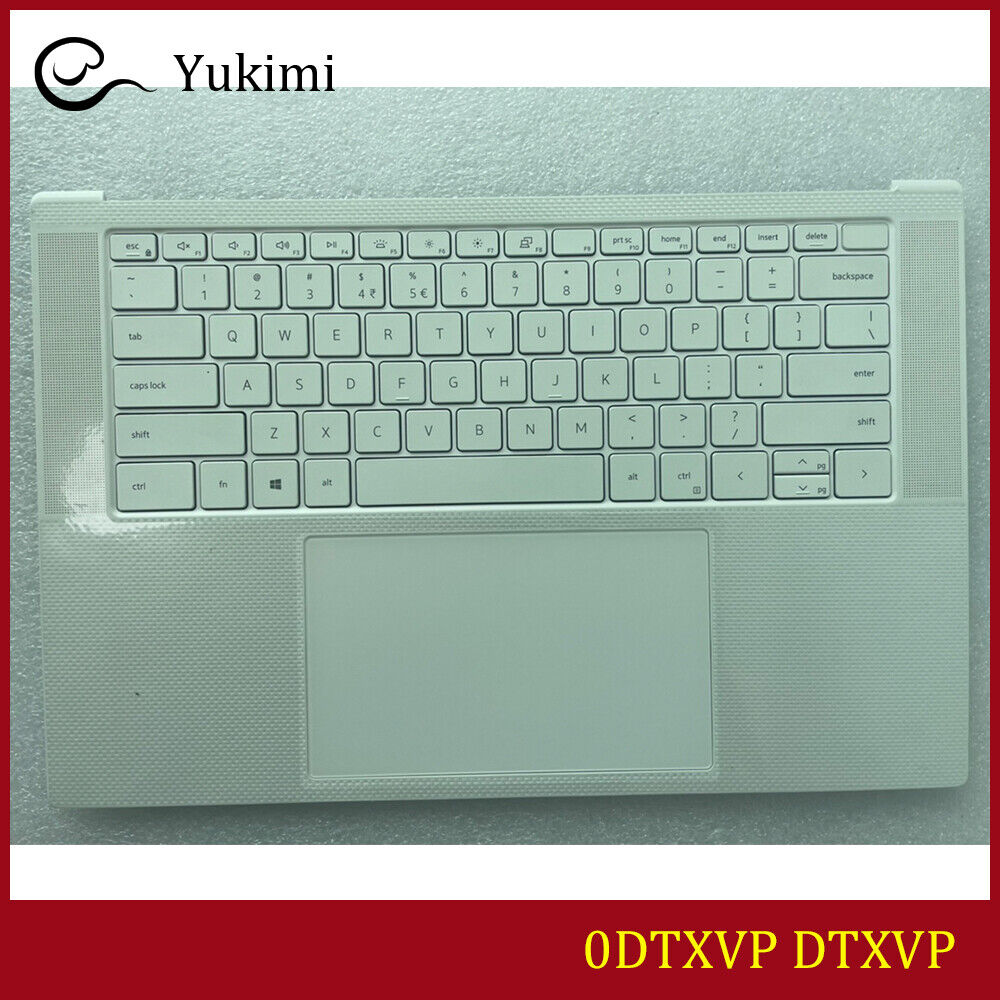0DTXVP FOR Dell XPS 15 9500 9510 Silver C Shell Cover Upper Palmrest Keyboard
