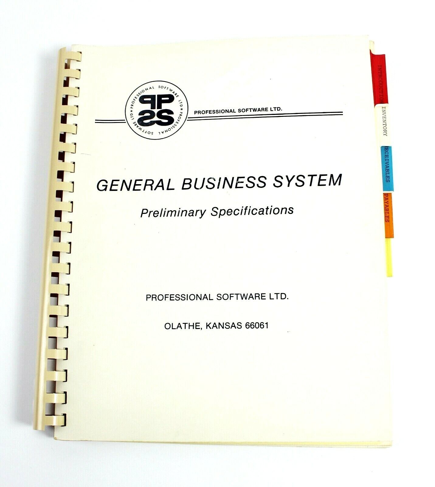 Vtg Computer Professional Software General Business System Manual ManagementInfo