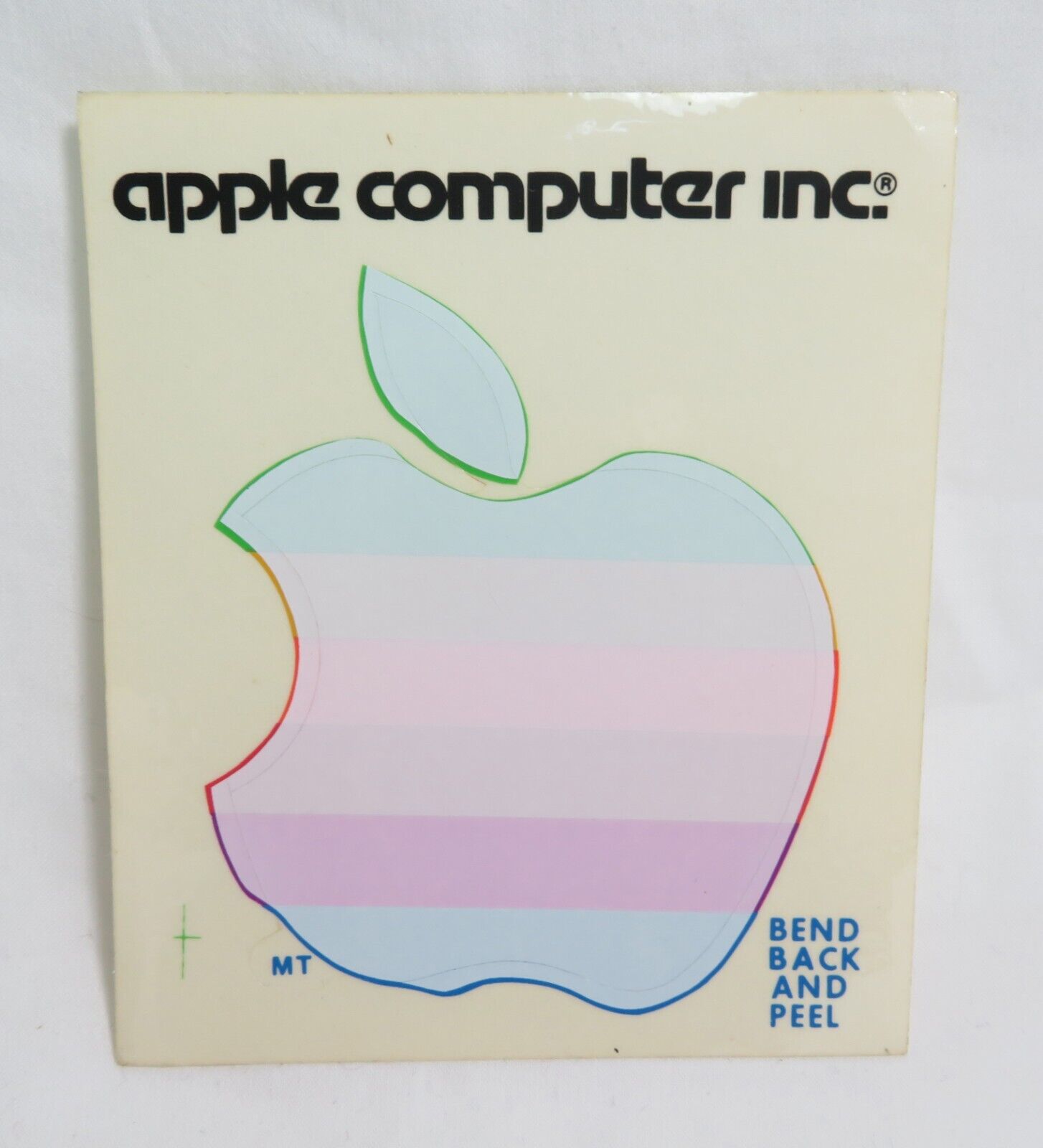 Vintage 1970's EARLY Apple Computer Inc. Rainbow Logo Sticker 3