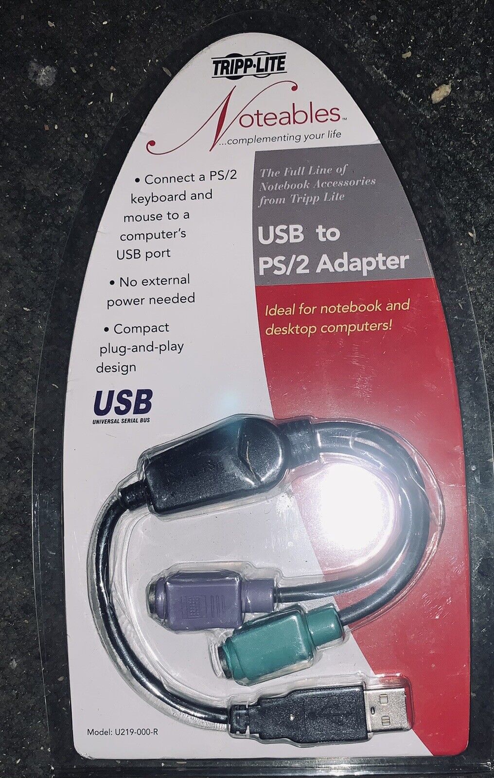 Tripp-Lite USB to PS/2 Adapter Keyboard & Mouse Model U219-000-R Brand New