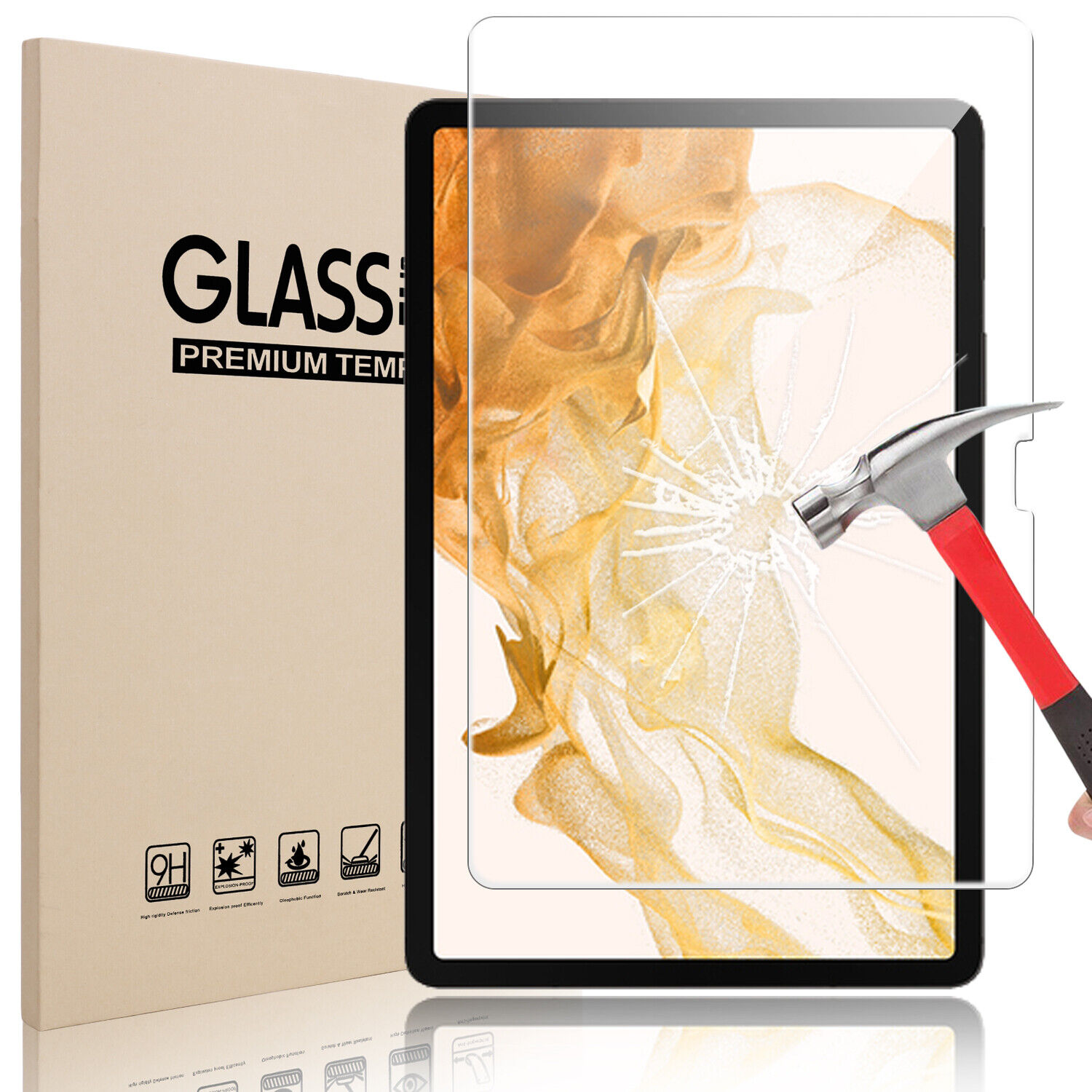 For Samsung Galaxy Tab S9 Ultra S8 FE Plus A9+A8 Tempered Glass Screen Protector