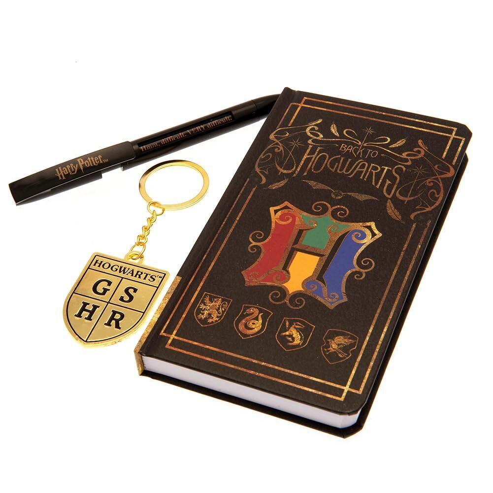 Harry Potter Notebook Gift Set Hogwarts Includes Pen & Keyring Official Product