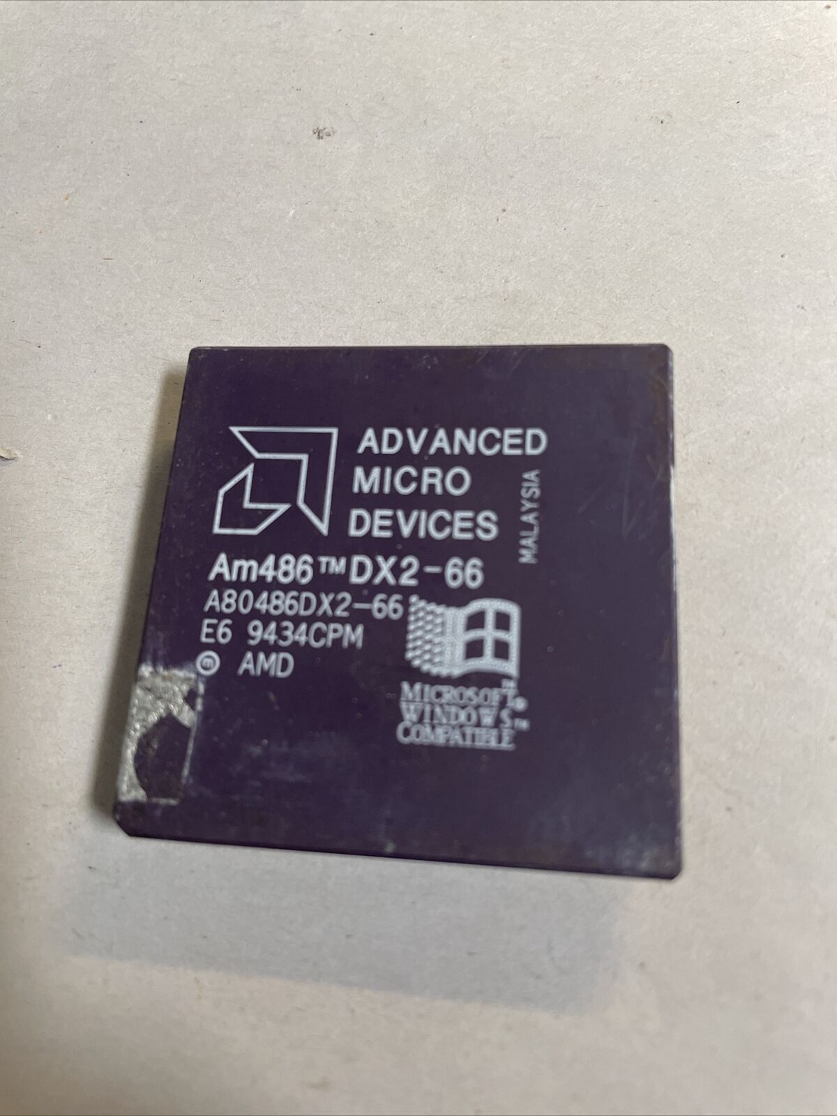 Vintage AMD AM486DX2-66 A80486DX2-66 66MHz CPU Processor @CPU65