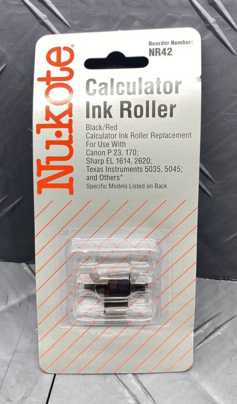 Nu-Kote Calculator Ink Roller Black/Red Replacement NR42-2 New