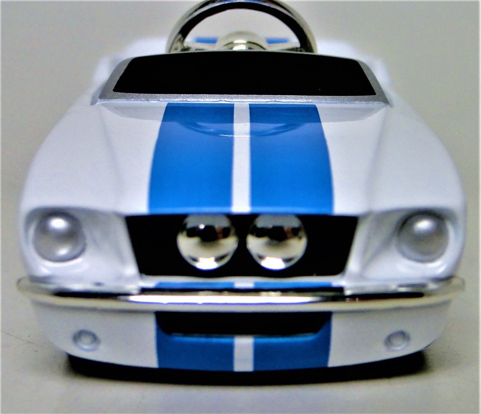 Pedal Car Ford Mustang 1966 Metal Body Vintage White Collector >Length: 3 Inches