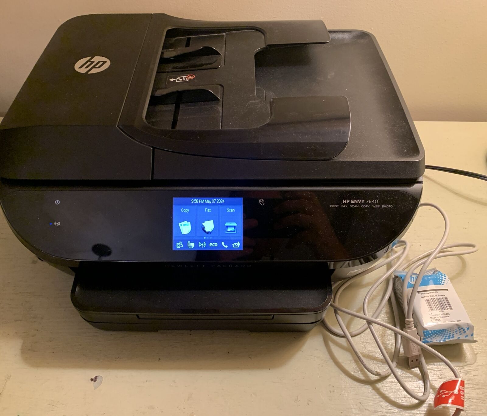 HP Envy 7640 Multifunction Photo Printer Pre Owned Works