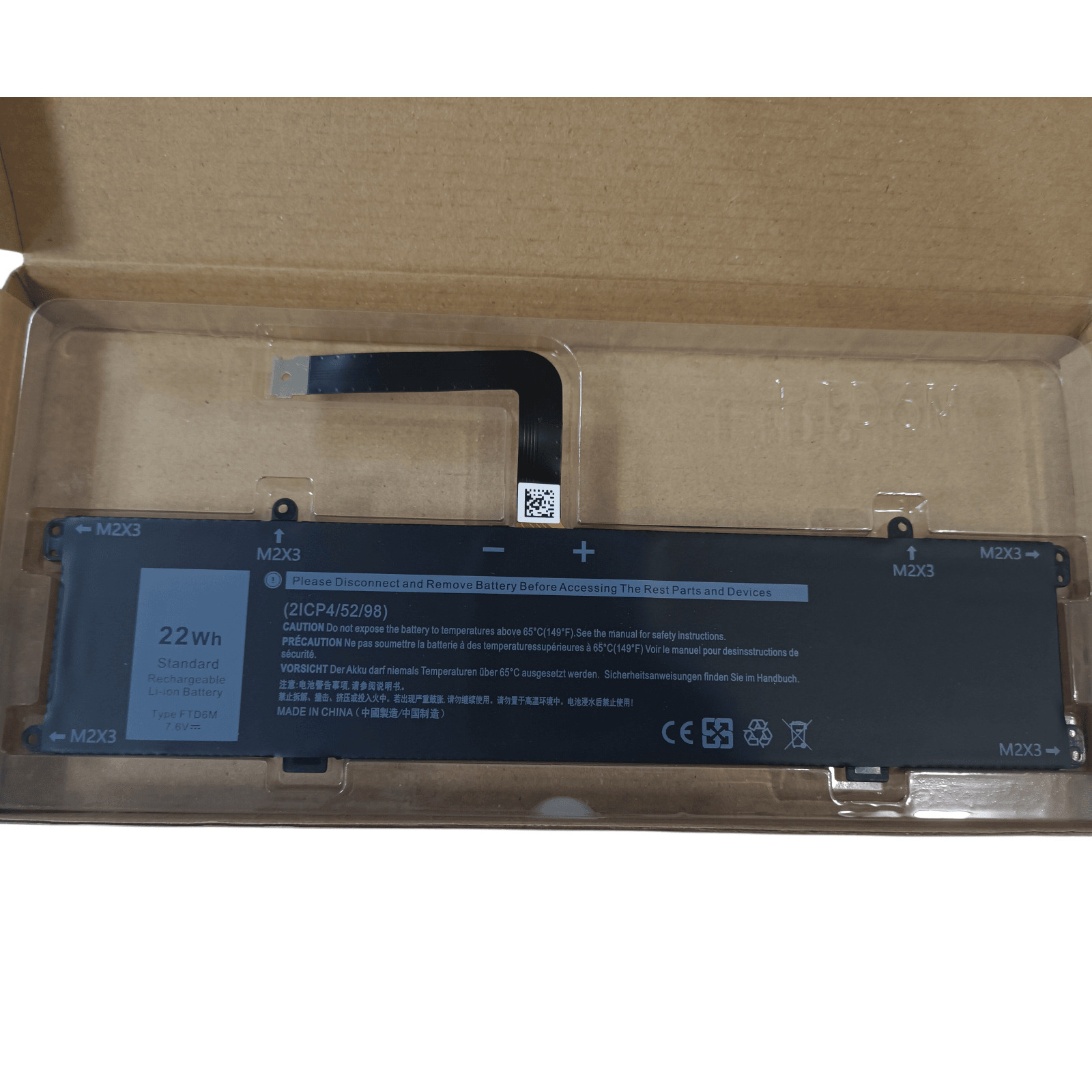 New FTD6M 6HHW5 2750mAh Battery for Dell Latitude E7285 2-in-1 Keyboard K17M  US