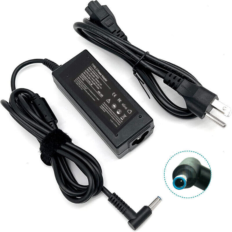 Charger for HP Laptop Computer 65W 45W Blue Tip Power AC Adapter 4.5mm 3mm