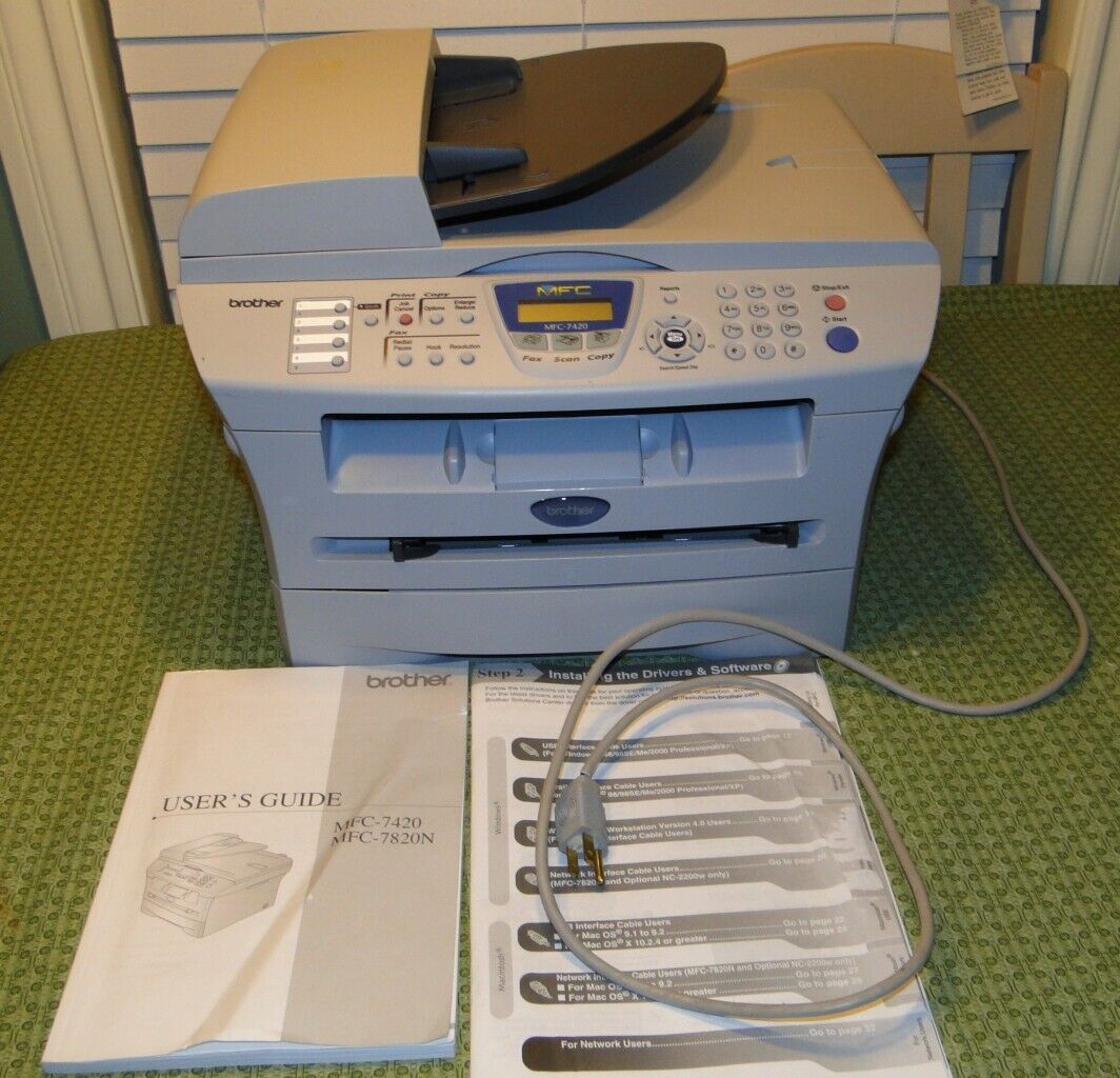 Brother MFC-7420 All-In-One Laser Printer New Drum/Used Toner Inclued. NICE