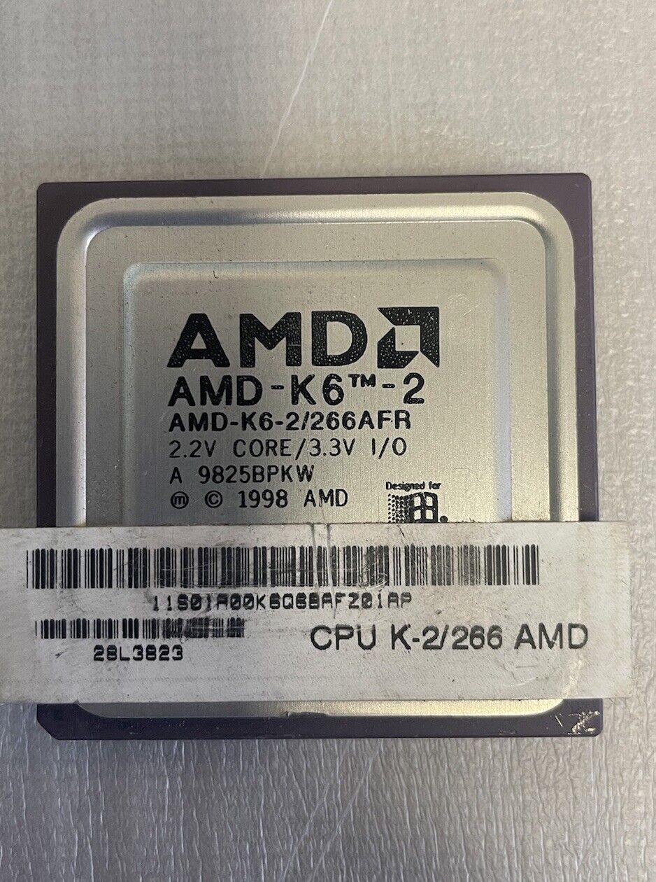 AMD-K6-266AFR K6 Very Rare Vintage Processor CPU Win 98