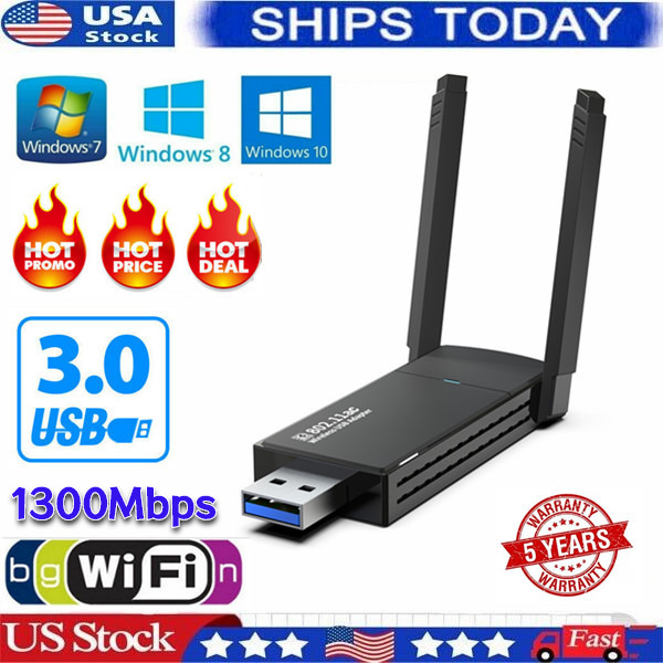 1300Mbps Dual Band USB Wireless WIFI Adapter WIFI 6 Network Dongle 2.4G/5G EP