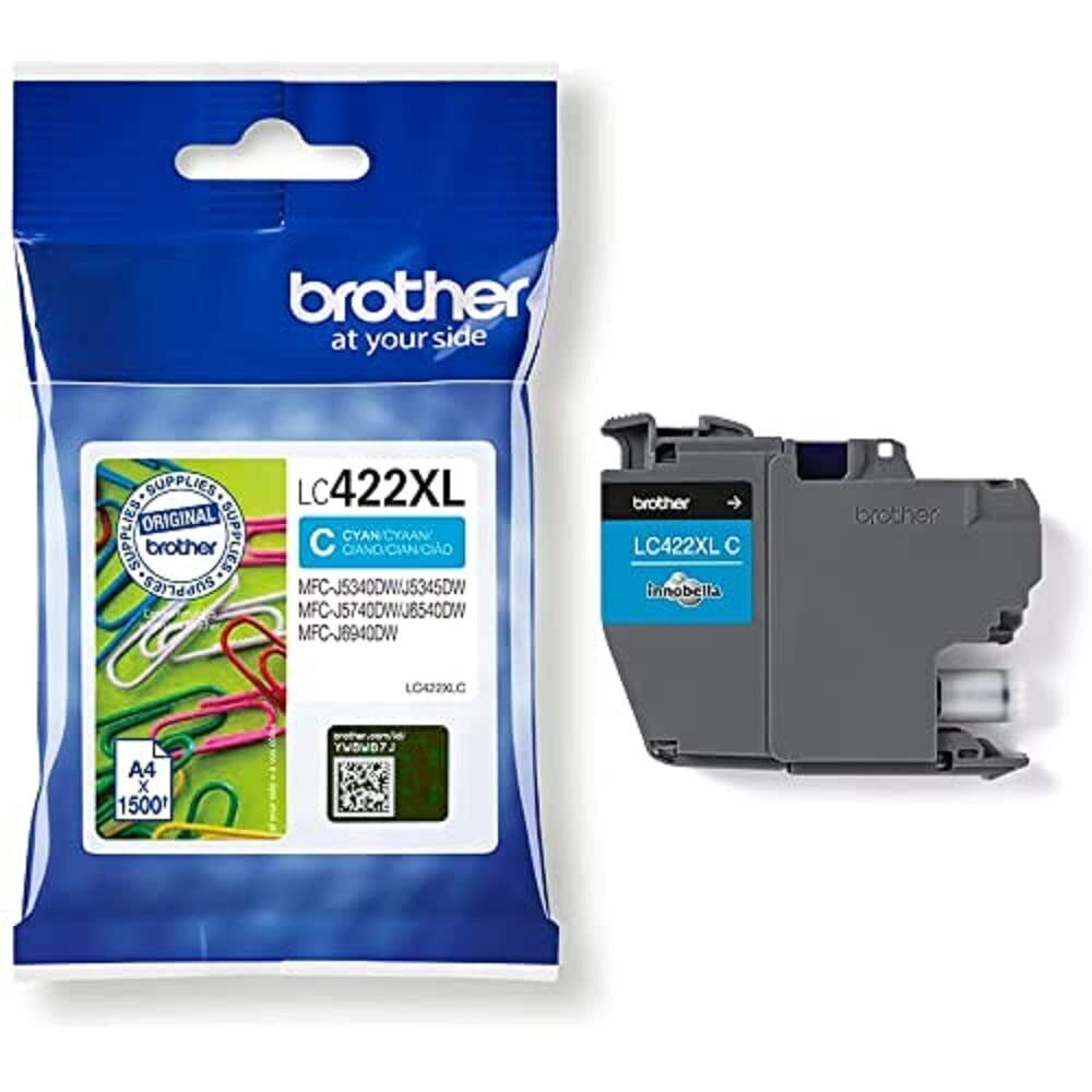 Original Brother LC-422XLC Cyan Ink Cartridge for 1,500 Pages for MFC-J5340DW, M