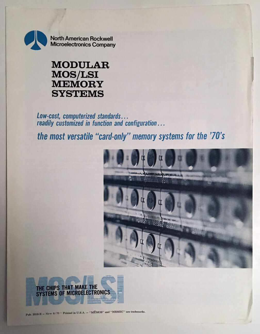 1970 Rockwell Microelectronics Co- Modular MOS/LSI Memory Systems Flyer/Brochure
