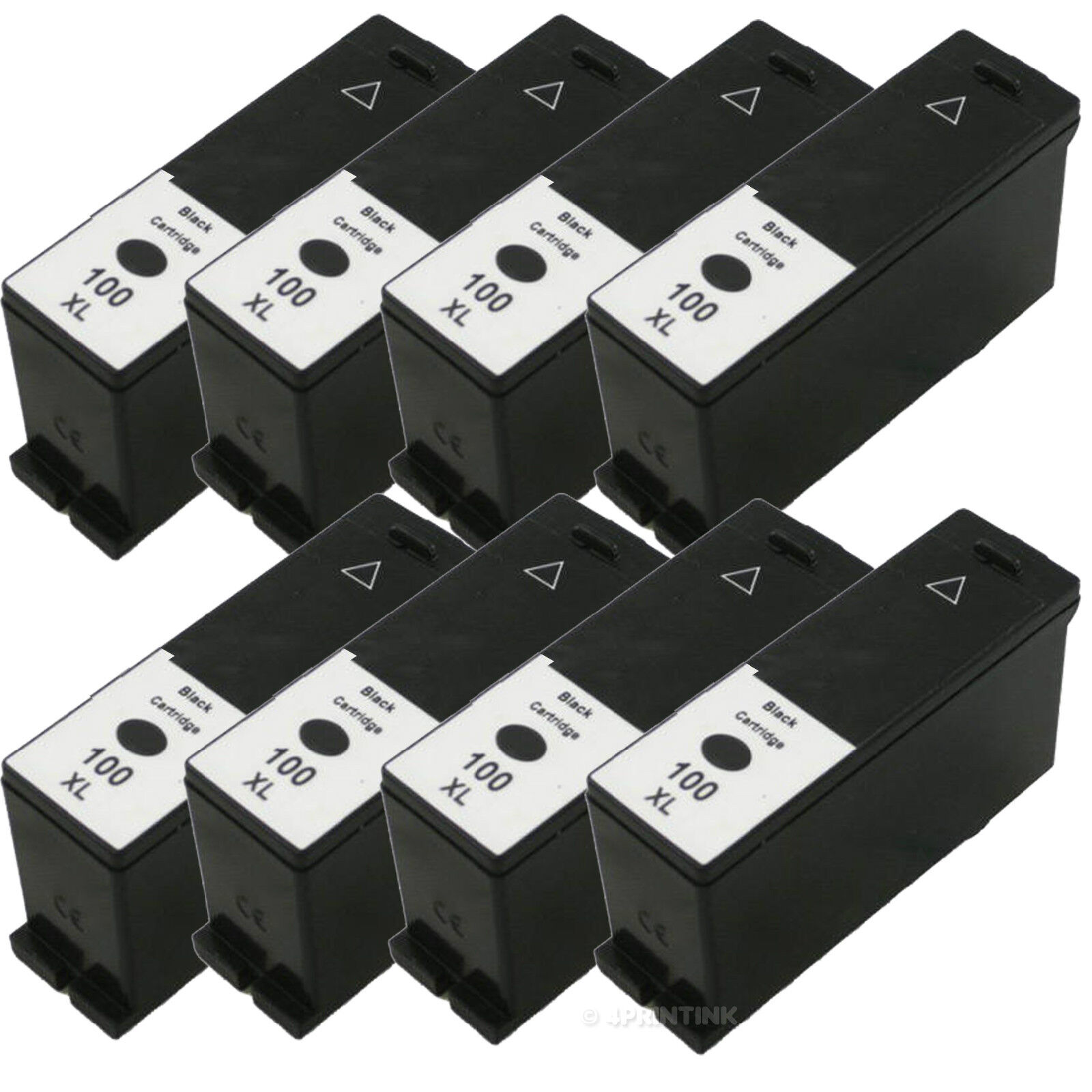 8x 100XL Black Ink For Lexmark 100XL Interact S605 Interpret S405 Intuition S505