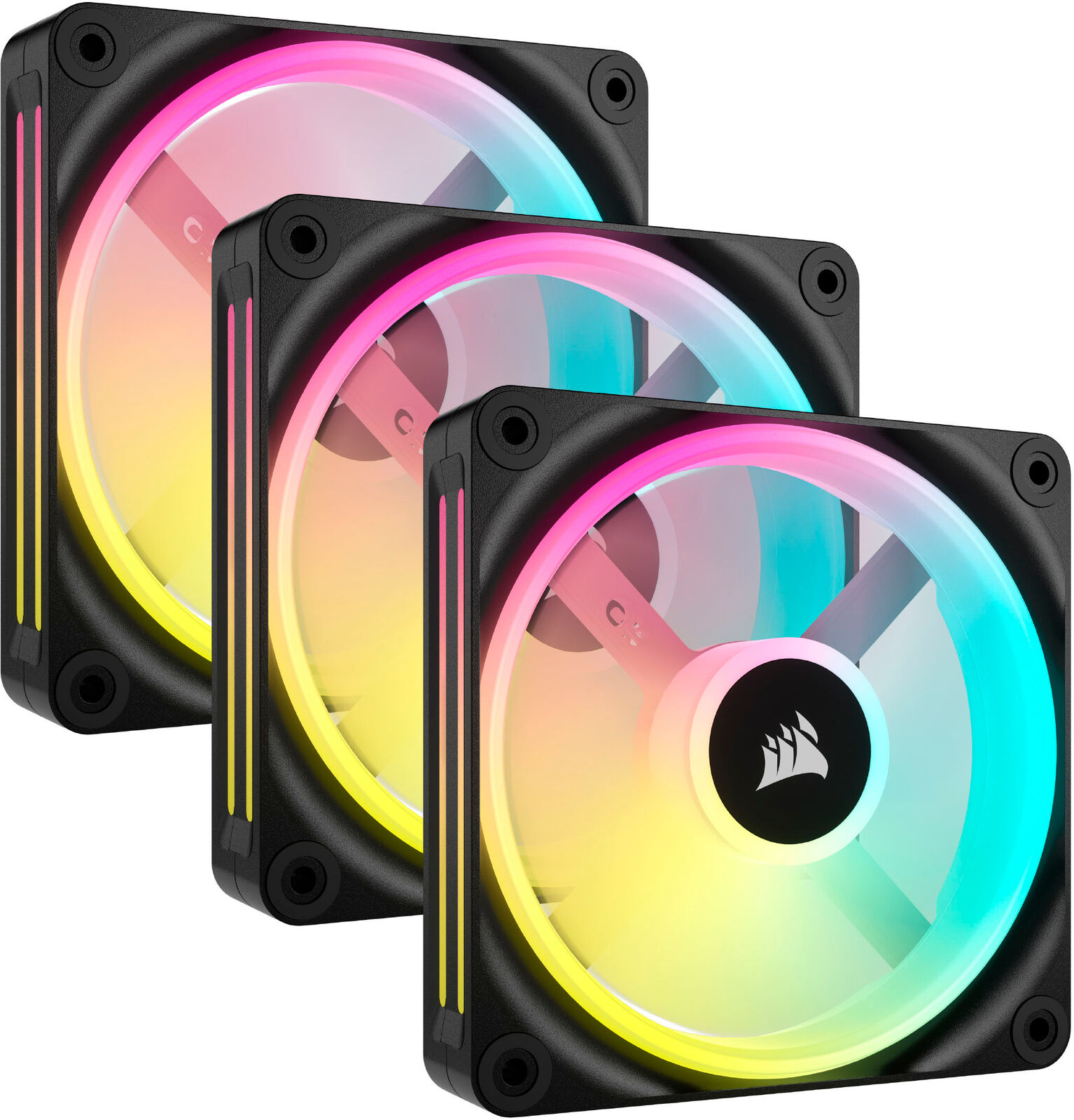 CORSAIR - iCUE LINK QX120 RGB 120mm PWM Computer Case Fan with iCUE LINK Syst...