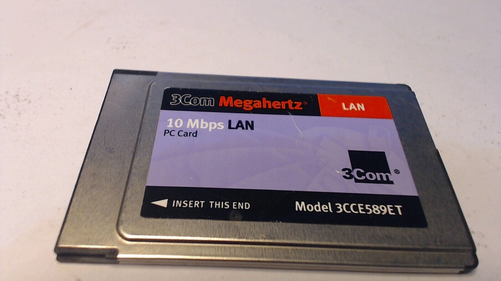 3Com Megahertz 10Mbps PCMCIA Ethernet LAN PC Card 3CCE589ET