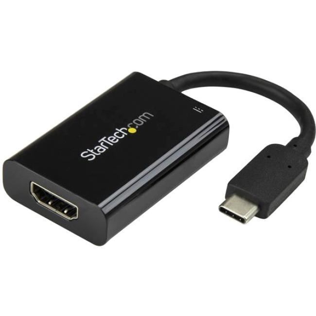 StarTech.com USB C to HDMI 2.0 Adapter 4K 60Hz with 60W Power Delivery Pass-Thro