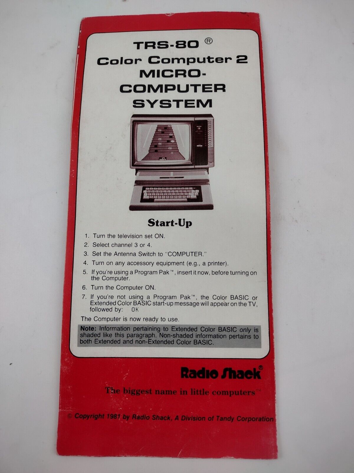 Rare Early 1980\'s TRS-80 Basics Flyer Original