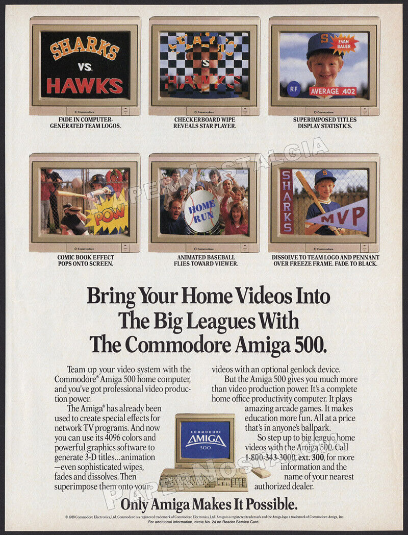 COMMODORE AMIGA 500__Original 1988 print AD / ADVERT / promo flyer_advertisement