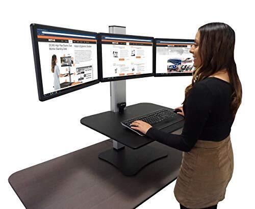 Victor High Rise Electric Triple Monitor Standing Desk (dc475)