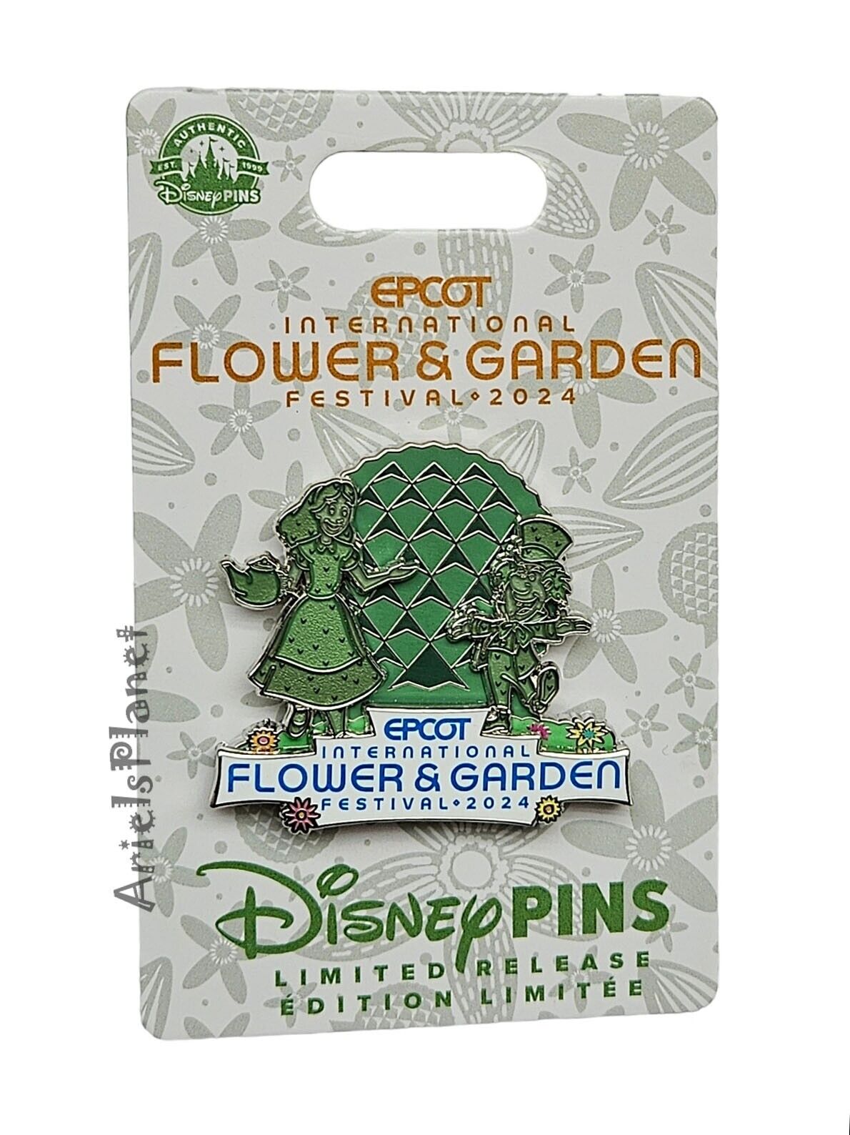 2024 Disney Flower & Garden Festival Alice in Wonderland Topiary Limited Pin