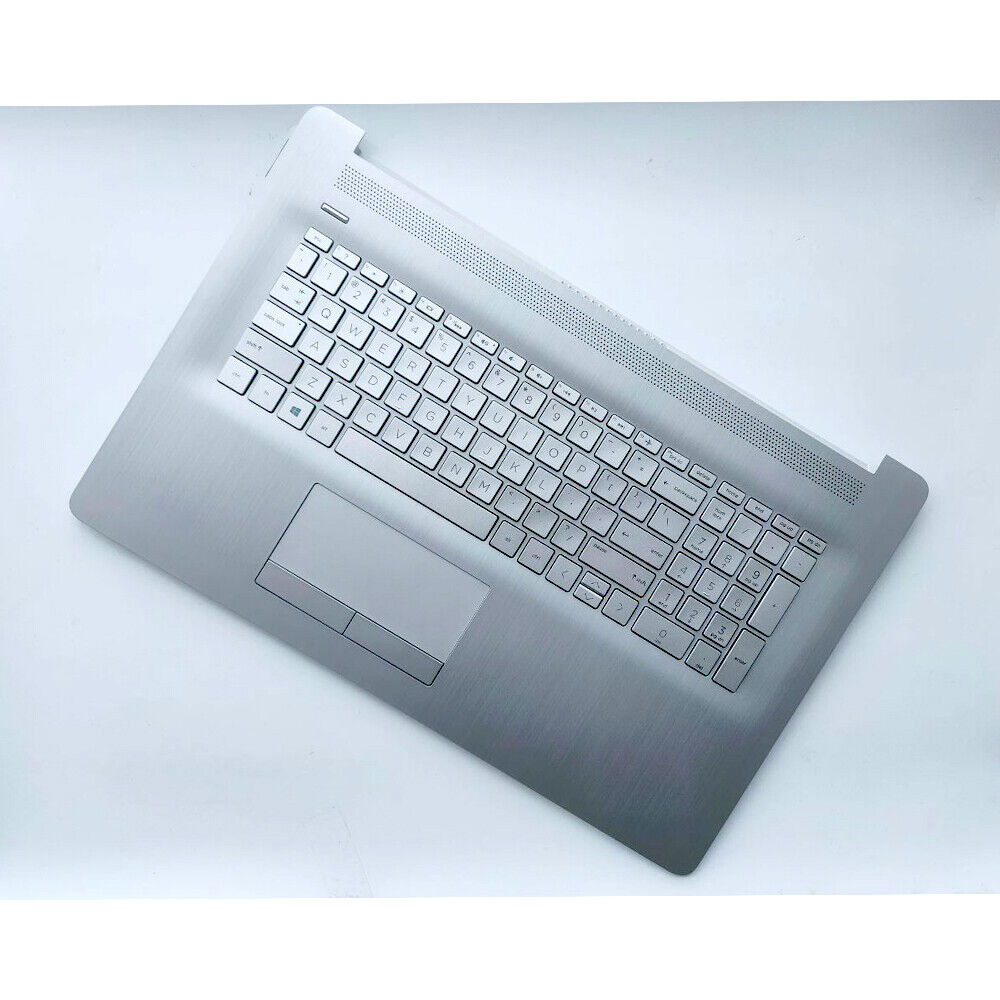 NEW For HP 17BY 17-BY 17-CA Palmrest Keyboard Backlit & Touchpad Silver US
