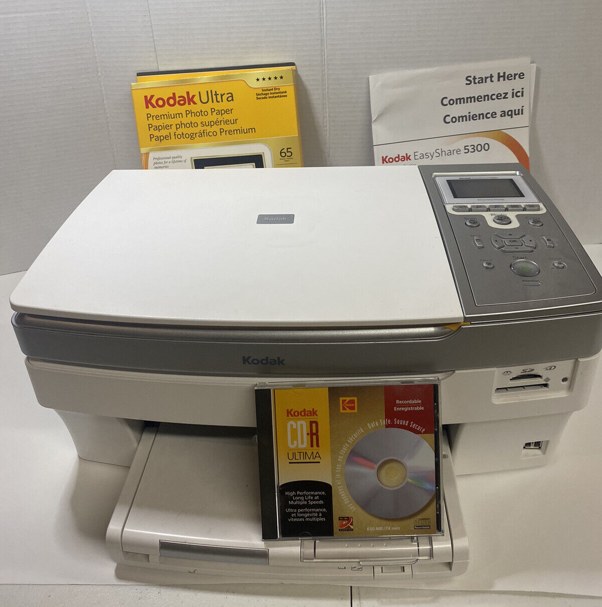 Kodak Easyshare 5300 All In One Printer + Scanner. Works Needs Power Cord