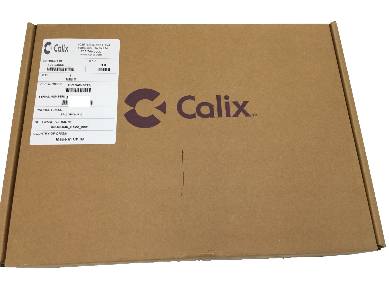New Sealed Calix 100-03656  Rev 10 E7-2 GPON-4 R2 BVL3AW5FTA **we buy calix