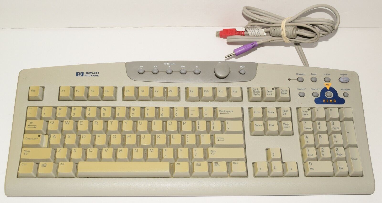 Genuine Vintage HP Hewlett Packard Computer Keyboard PS/2 Model SK-2505