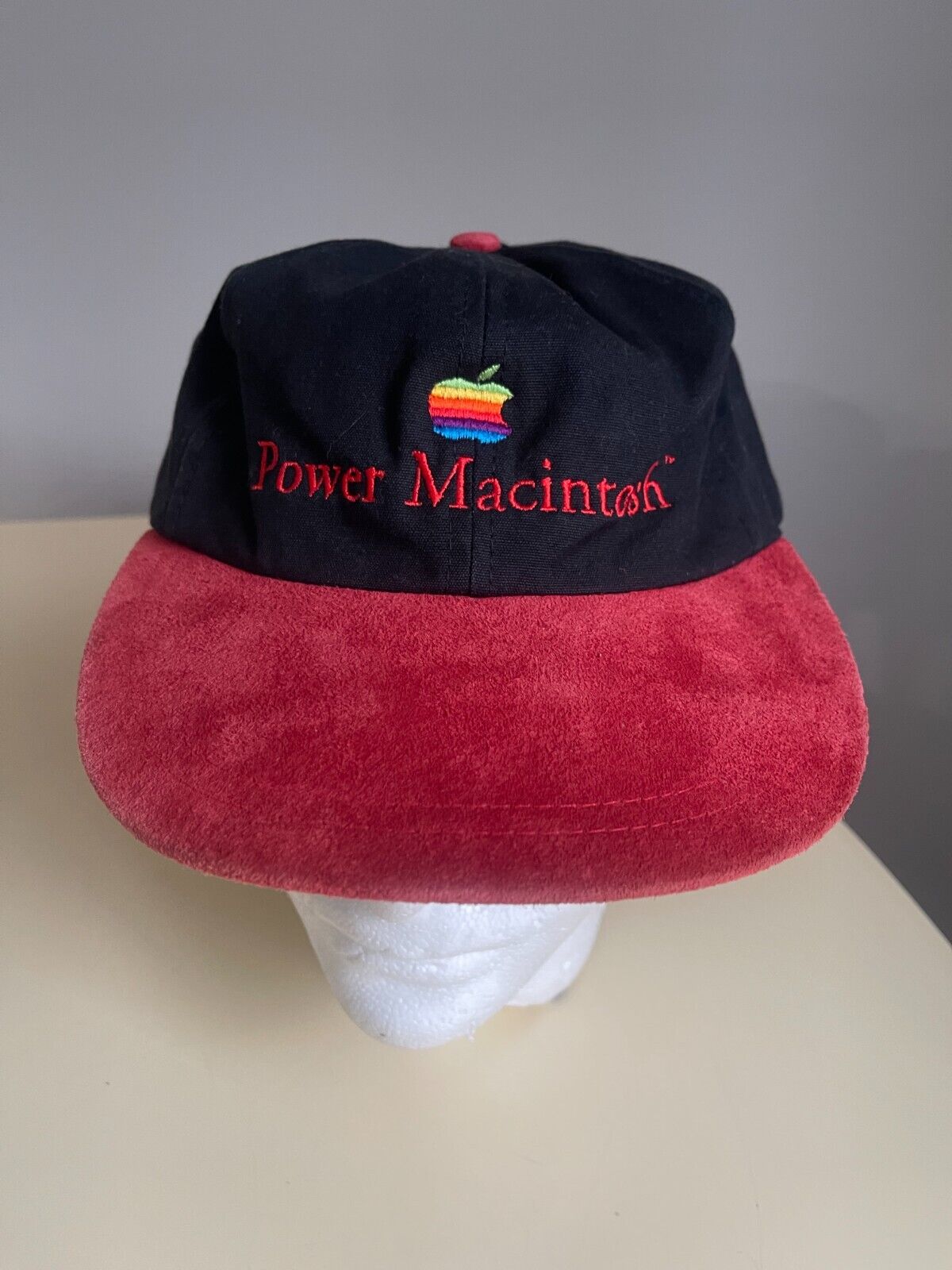 RARE NEW OLD STOCK APPLE COMPUTERS POWER MACINTOSH EARLY LOGO HAT CAP ADJUSTABLE