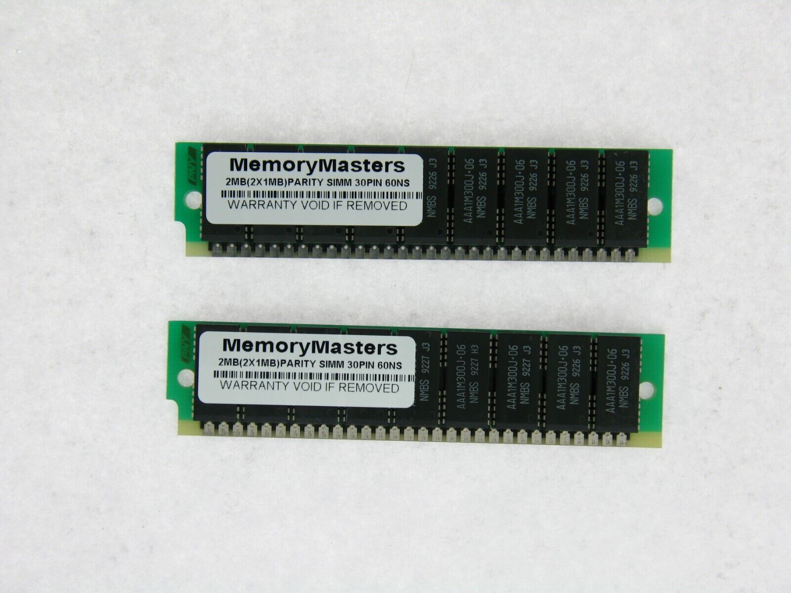 2x 1MB 30-Pin 60ns Parity FPM SIMMs CLASSIC SE 2MB RAM Memory Apple Macintosh