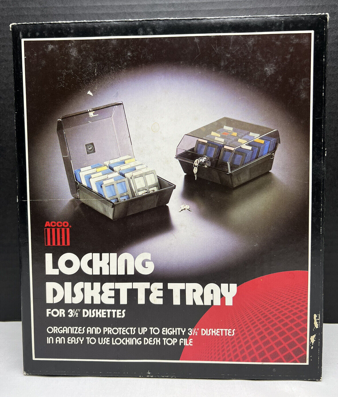 New - Vintage ACCO 80 Diskette Tray 3.5\