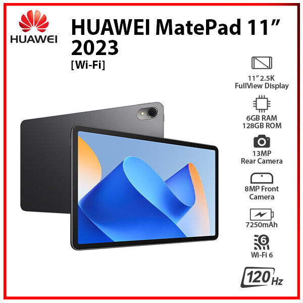 (New) Huawei MatePad 11 2023 6GB+128GB GREY Octa Core HarmonyOS PC Tablet (WiFi)