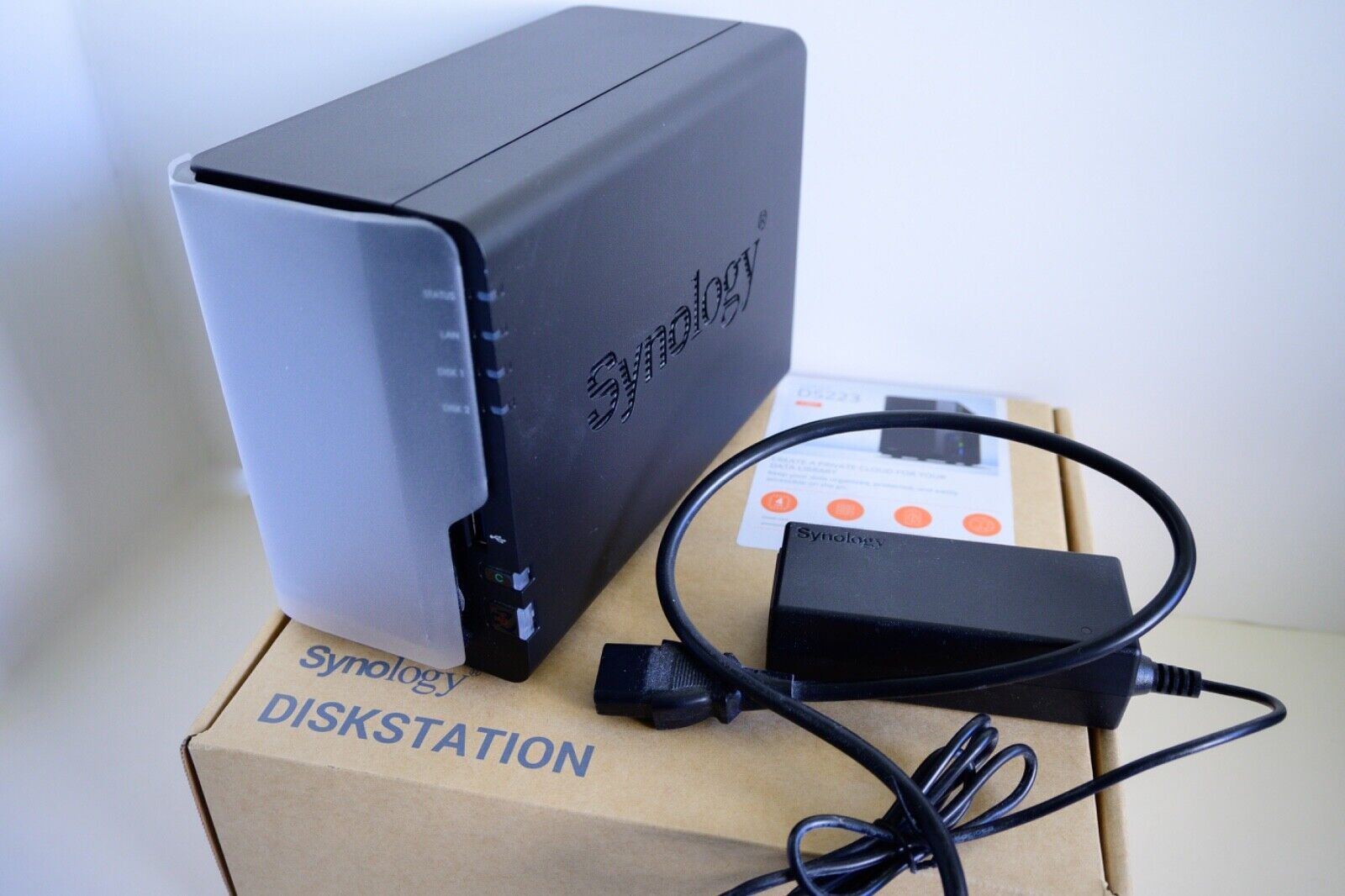 Synology 2-bay DiskStation DS223 (Diskless) Personal Cloud NAS Unit for Backups