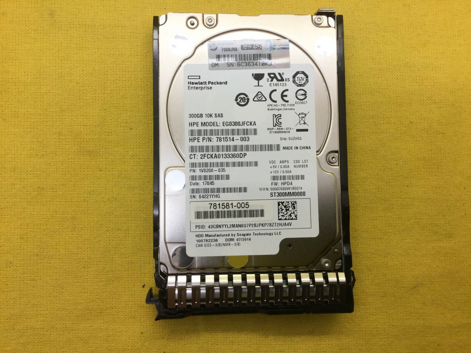 785067-B21 HPE 300GB 12Gb/s 10K SAS 2.5\