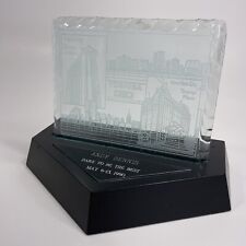 Vintage 1990 Toshiba IT Installation Award Trump Plaza Trump Castle Etched Glass picture