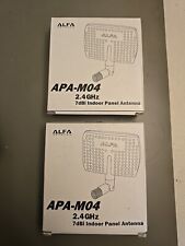 Alfa APA-M04 7 dBi gain RP-SMA directional panel antenna Wi-Fi - 2 PACK picture