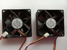 2 pcs Brushless DC Cooling 7 Blade Fan 8025S 5V 80x80x25mm 3 Wire Sleeve Bearing picture