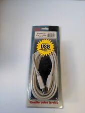  QVS USB  2.0 Hi Speed Cable, 15 ft., Gray USB A and B Plug new old stock picture