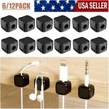 6/12× Magnetic Winder Clip Cord Organizer Lead Management Charger Cable Holder picture