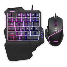 One-Handed Rgb Gaming Keyboard And Mouse Combo, 35 Keys Mini Gaming Keypad, 64 picture