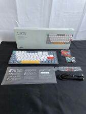 NuPhy AIR75 Gray White 16 mm Ultra Thin Wireless Bluetooth Mechanical Keyboard picture