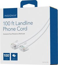 Insignia- 100' Landline Phone Cord - White picture