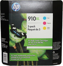 New Genuine HP 910XL Cyan Magenta Yellow ink Cartridges In Retail Box picture