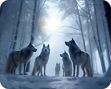 Montan Winter Howling wolves Wolf Pack Art Mousepad 7 x 9  Art mouse pad picture