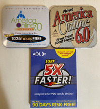 Lot of 3 Vintage AOL Installer Mailer CD Cases Only picture